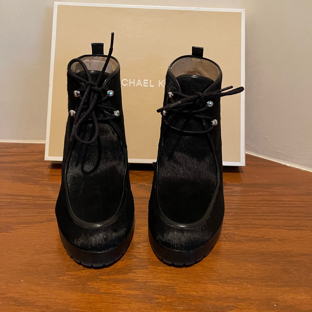 Michael Kors Beth Black Shoe Boot In Haircalf